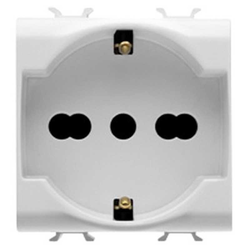 PRESA SCHUKO BIPASSO BIANCA CHORUS GW10204 GEWISS