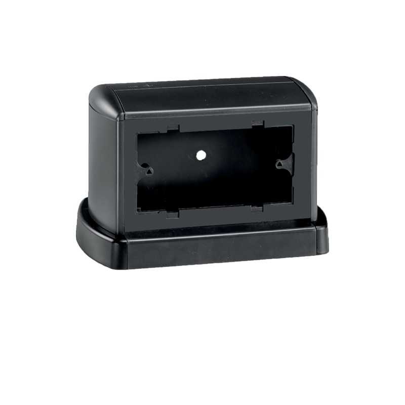 Torretta porta apparecchi Bocchiotti TOR bifacciale 4 moduli riducibile a 3 NERO ARDESIA B02090