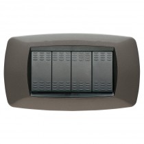 Placca Master Modo Grigio antracite in tecnopolimero 4 posti 39TC384