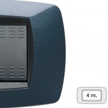 Placca Master Modo Blu notte in tecnopolimero 4 posti 39TC354