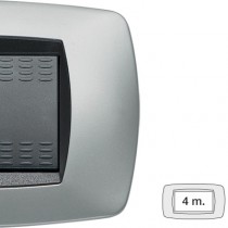 Placca Master Modo Titanio in tecnopolimero 4 posti 39TC254