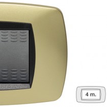 Placca Master Modo Ottone opaco in tecnopolimero 4 posti 39TC244