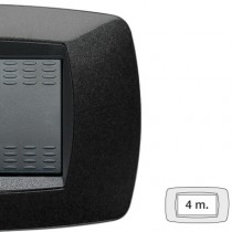 Placca Master Modo Nero in tecnopolimero 4 posti 39TC204