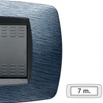 Placca Master Modo Satinato blu in tecnopolimero 7 posti 39TC527