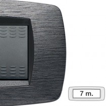 Placca Master Modo Satinato grigio in tecnopolimero 7 posti 39TC517