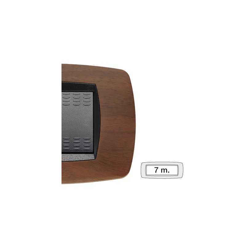 Placca Master Modo Noce scuro in tecnopolimero 7 posti 39TC457