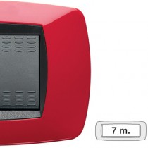 Placca Master Modo Rosso in tecnopolimero 7 posti 39TC157