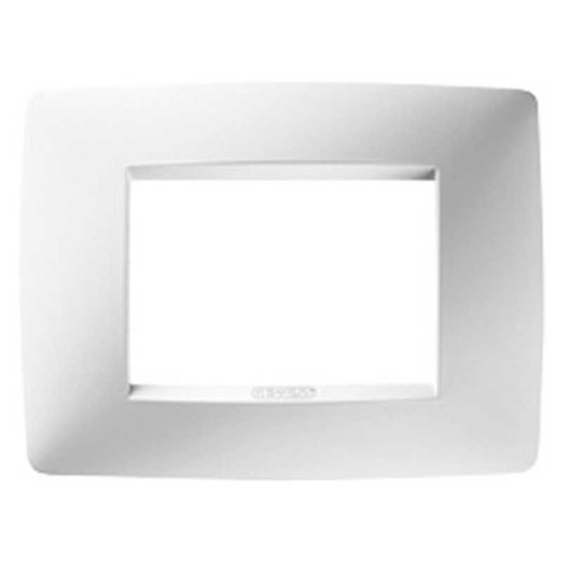 PLACCA 3 MODULI ONE PER GEWISS CHORUS GW16103TB BIANCO LATTE