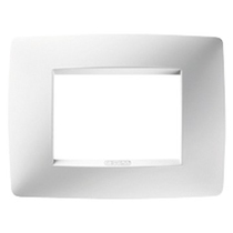 PLACCA 3 MODULI ONE PER GEWISS CHORUS GW16103TB BIANCO LATTE
