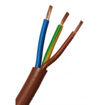 Cavo FS18OR18 Antifiamma 3x1 MMQ Colore marrone  Matassa 100 Mt