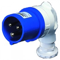 Spina CEE a 90° 2P+T cablaggio a vite IP44 16A GW60085