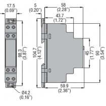 Dimensioni MULTIF.MULTISCALA 12/240VAC    TMM2