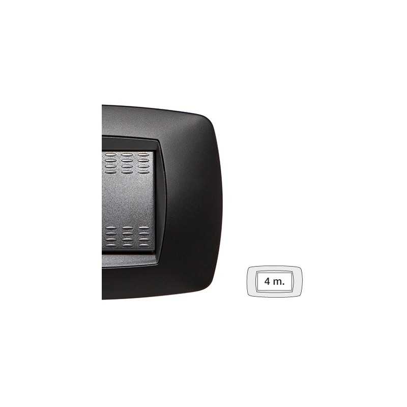 Placca Master Modo Nero Opaco in tecnopolimero 4 posti 39TC814