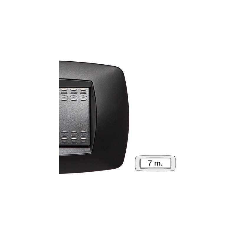 Placca Master Modo Nero Opaco in tecnopolimero 7 posti 39TC817