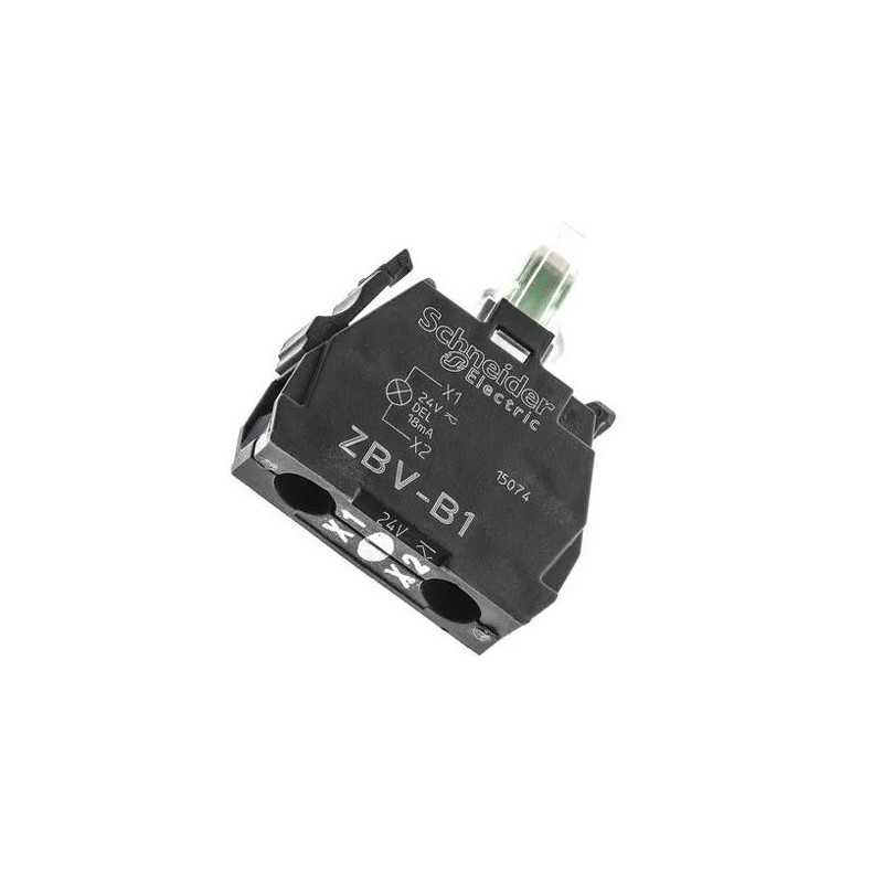 Elemento luminoso LED BIANCO Integrato foro Ø22  24 V  Schneider  ZBVB1