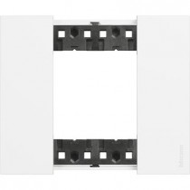 Placca Bianca Bticino Living Now due posti tecnopolimero KA4802KW