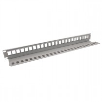 Patch panel vuoto per rack 19" 1 unità con asole per fissaggio cavi Fanton 28343