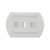 Placca universale autoportante per scatola da incasso 3 uscite Fanton 23952