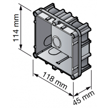 Dimensioni scatola Urmet a incasso per 1 modulo 1145/51