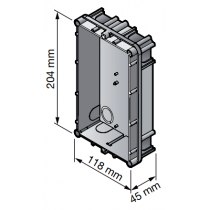 Dimensioni scatola Urmet a incasso per 2 modulo 1145/52