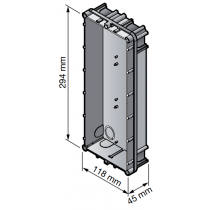 Dimensioni scatola ad incasso per 3 moduli Urmet 1145/53