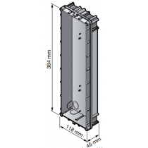 Dimensioni scatola ad incasso per 4 moduli Urmet 1145/54
