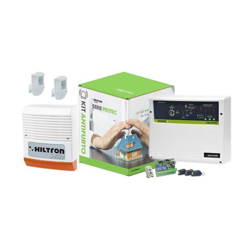 Kit antifurto con centrale Protec4 completa di accessori Hiltron KPROTEC4