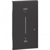 Cover per comando luci wireless colore nero Bticino Living Now KG42M2