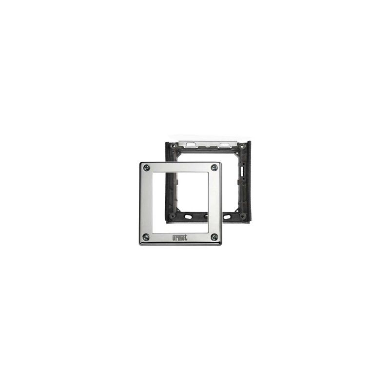 Telaio porta moduli con cornice per un modulo per pulsantiera Sinthesi Steel Urmet 1158/61