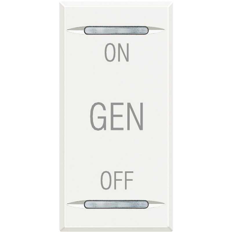 Copritasto Due Funzioni ON GEN OFF Serie Civili Bticino Axolute Bianca HD4911AF