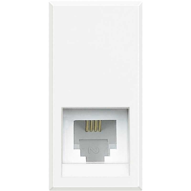 Connettore RJ11 Serie Civili Bticino Axolute Bianca HD4258C11N