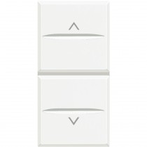 Doppio Pulsante Unipolare Interbloccato 10A NO Serie Civili Bticino Axolute Bianca HD4037