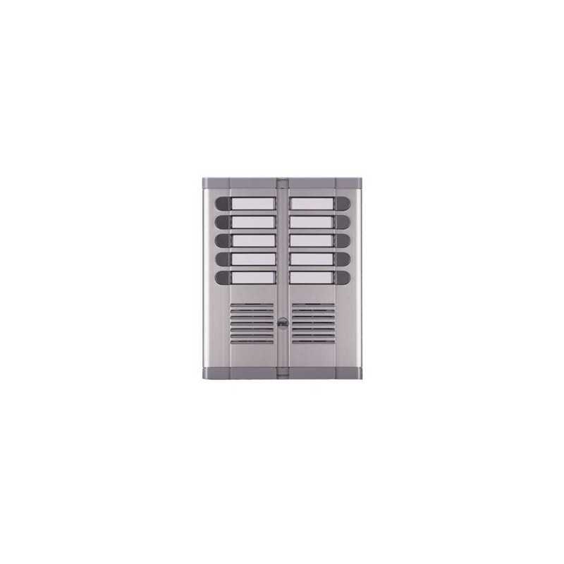 Frontale dieci pulsanti su due file con scatola ad incasso predisposto per posto esterno 925/210