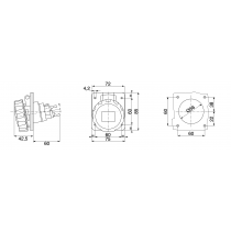Presa CEE Fissa da Incasso Blu 2P+T 16A 220V Cablaggio rapido Gewiss 62227H