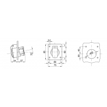 Presa CEE Fissa da Incasso Viola 2P 16A 24V Cablaggio a Vite Gewiss 62265