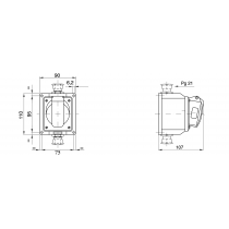 Presa CEE Fissa a Parete Rossa 3P+T 16A 380V Cablaggio a Vite Gewiss 62408
