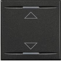 Copritasto 2 Funzioni Con Simbolo SU GIU' con Lenti Illumiabili 2 Posti Serie Civili Bticino Axolute Scura HS4911/2AH