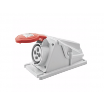 Presa CEE Fissa 90° a Parete Rossa 3P+T 16A 380V Cablaggio a Vite Gewiss 62481