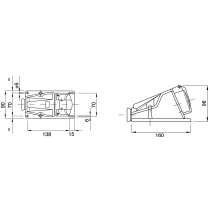Presa CEE Fissa 90° a Parete Rossa 3P+T 16A 380V Cablaggio a Vite Gewiss 62481