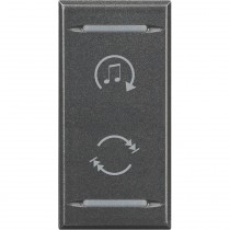 Copritasto 2 Funzioni Per Diffusione Sonora Serie Civili Bticino Axolute Scura HS4911BF