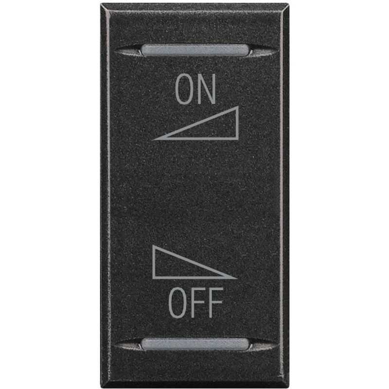 Copritasto 2 Funzioni Con Simbolo ON OFF regolazione 1 Posto Serie Civili Bticino Axolute Scura HS4911AI