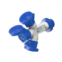 Moltiplicatore Mobile 3 Uscite IP67 2P+T Blu 16A 230V Gewiss 64024