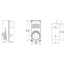 Presa Fissa interbloccata 2P 16A con Trasformatore di Sicurezza 220V/24V IP67 Gewiss 66359N