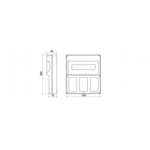 Quadro Vuoto da parete verticale 3 Prese IP55 Gewiss 66493