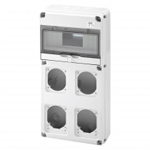 Quadretto 10 Moduli con 4 flange per prese CEE incasso Gewiss GW68003N