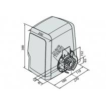 Kit per Cancelli Scorrevoli fino a 1000Kg. 220V/24V FBT ARES KIT A1000