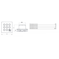 Dimensioni aspiratore diametro 100 elicoidale con timer da muro PUNTO FILO MFO 100/4" T Vortice 11146