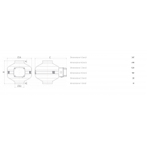 Aspiratore Centrifugo Assiale diametro 200 a 3 Velocità Vortice CA 200 MD