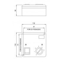 Dimensioni Regolatore di velocità monofase 5 velocità Elicent 2RV4042