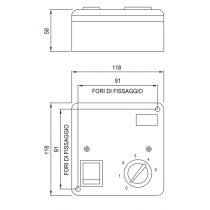 Dimensioni Regolatore di velocità reversibile 5 velocità RVS/R Elicent 2RV4030